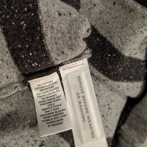 Lou & Grey sweater dress black gray size medium - Picture 3 of 5